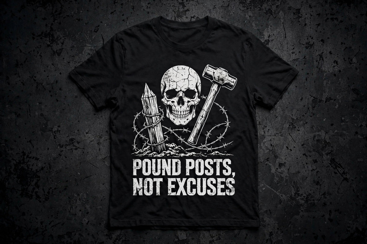 Pound Posts, Not Excuses tee - black